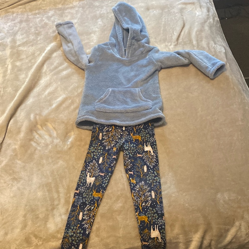 Carters 2 piece fuzzy hoodie and legging set